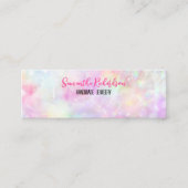 レインボーホログラフィックイヤリングジュエリーホルダーディスプレイ スキニー名刺 (正面)