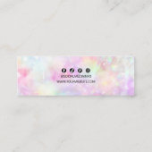 レインボーホログラフィックイヤリングジュエリーホルダーディスプレイ スキニー名刺 (裏面)