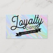 レインボーホログラフィックエステティシャンソーシャルメディア ロイヤリティカード (正面)