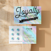 レインボーホログラフィックエステティシャンソーシャルメディア ロイヤリティカード