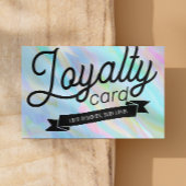 レインボーホログラフィックエステティシャンソーシャルメディア ロイヤリティカード