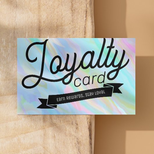 レインボーホログラフィックエステティシャンソーシャルメディア ロイヤリティカード