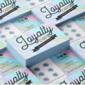 レインボーホログラフィックエステティシャンソーシャルメディア ロイヤリティカード