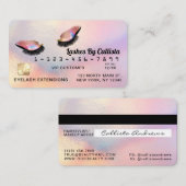 レインボーホログラフィックグリッターまつ毛クレジット 名刺 (正面/裏面)