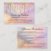 レインボーホログラフィックグリッタードリップスブラッシュアフターケア 名刺 (正面/裏面)