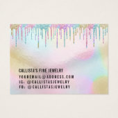 レインボーホログラフィックグリッタードリップブレスレットディスプレイ (裏面)