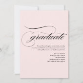 レインボーホログラフィックグリッター写真卒業 案内状 (裏面)