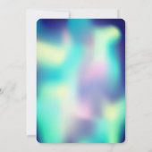 レインボーホログラフィックドリップ卒業招待状 招待状 (裏面)