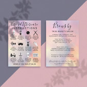 レインボーホログラフィックブローズアフターケアアイコン 名刺