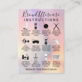 レインボーホログラフィックブローズアフターケアアイコン 名刺 (正面)