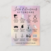 レインボーホログラフィックラッシュエクステンションアフターケアアイコン 名刺 (正面)