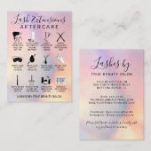 レインボーホログラフィックラッシュエクステンションアフターケアアイコン 名刺 (正面/裏面)