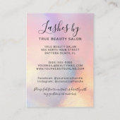 レインボーホログラフィックラッシュエクステンションアフターケアアイコン 名刺 (裏面)