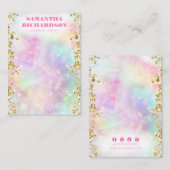 レインボーホログラフィック虹色ジュエリーディスプレイ 名刺 (正面/裏面)