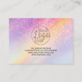 レインボーホログラフグリッターグラデーションお客様ありがとうございました 名刺 (裏面)