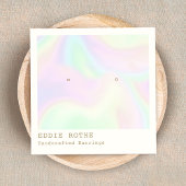 レインボーホログラムスタッドイヤリングディスプレイ スクエア名刺