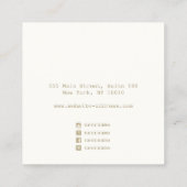 レインボーホログラムスタッドイヤリングディスプレイ スクエア名刺 (裏面)