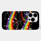 レインボーホワイトミュージックノート Case-Mate iPhoneケース (裏面 (横))