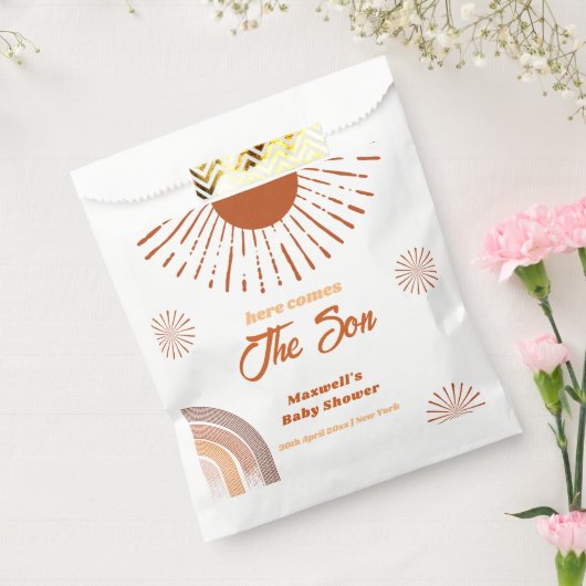 レインボーホーこ来この息子の赤ちゃんシャワー フェイバーバッグ (封をした状態)