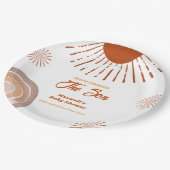 レインボーホーこ来この息子の赤ちゃんシャワー ペーパープレート (アングル)