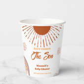 レインボーホーこ来この息子の赤ちゃんシャワー 紙コップ (裏面)