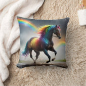 レインボーホースとレインボーズの雨のダンス クッション (ブランケット)