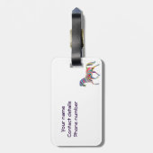 レインボーホースデザイン ラゲッジタグ (裏面縦)