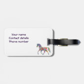 レインボーホースデザイン ラゲッジタグ (裏面横)