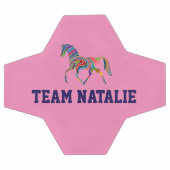 レインボーホース – あなたのチーム名 サッカーボール (フラット)