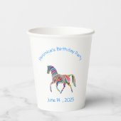 レインボーホース – バースデーパーティー 紙コップ (裏面)