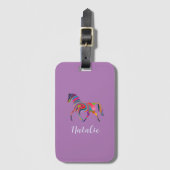 レインボーホースno2 – お名前 ラゲッジタグ (正面縦)