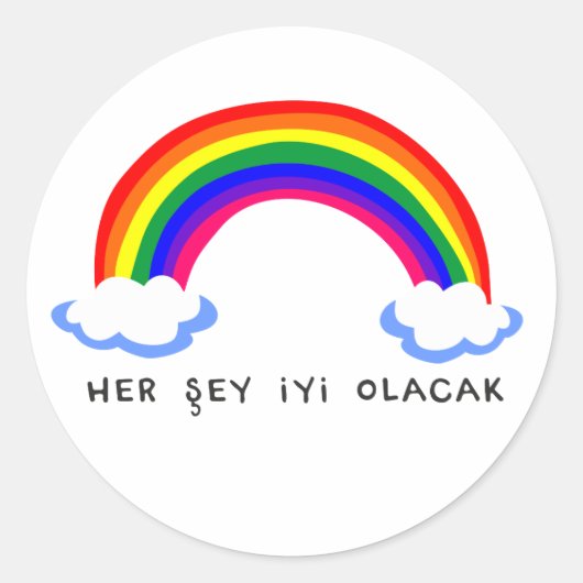 レインボーホープのコロナウイルスコロナウイルスのシンボル文字 ラウンドシール (正面)