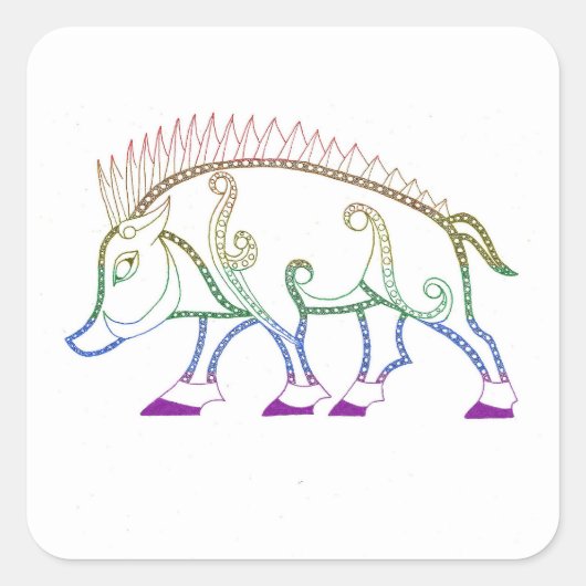 レインボーボア スクエアシール (正面)