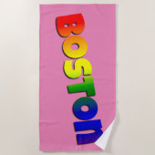 レインボーボストン ビーチタオル (正面)