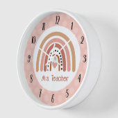 レインボーボヘミアンニュートラルカラーカスタムウォール 壁時計 (傾斜)