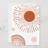 レインボーボヘミア ここに息子がやってくる ベビーシャワー 招待状 (裏面)