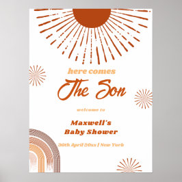 レインボーボホここ来赤ちゃんシャワー歓迎 ポスター