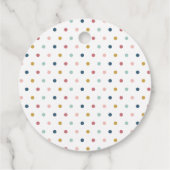 レインボーボホピンクブルーベビーシャワー フェイバータグ (裏面)