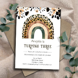 レインボーボホフローラ2nd誕生日 招待状