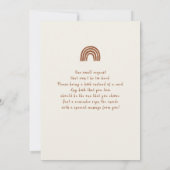 レインボーボホベイビーシャワー 招待状 (裏面)