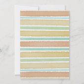 レインボーボホーウォーターカラーベビーシャワー招待状 招待状 (裏面)