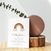 レインボーボホーニュートラルベビーシャワー 招待状