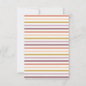 レインボーボホーピーチ赤面ベビーシャワー サンキューカード (裏面)