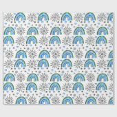 レインボーボホー誕生日ベビーシャワーボーイ ラッピングペーパー (フラット)