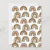 レインボーボーアニマルプリントフローラベビーシャワー 招待状 (裏面)