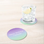 レインボーボーイバースデーパーティー ラウンドペーパーコースター (インサイチュ)