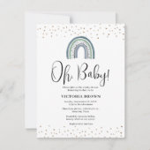 レインボーボーイベビーシャワー招待状 招待状 (正面)