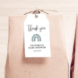 レインボーボーイベビーシャワー ギフトタグ