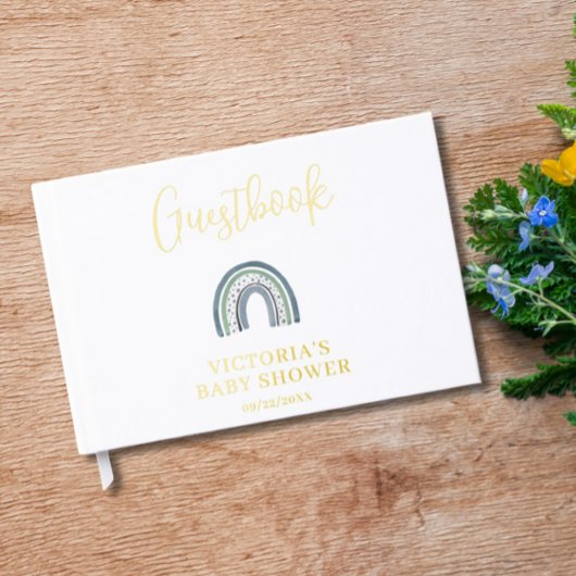 レインボーボーイベビーシャワー ゲストブック
