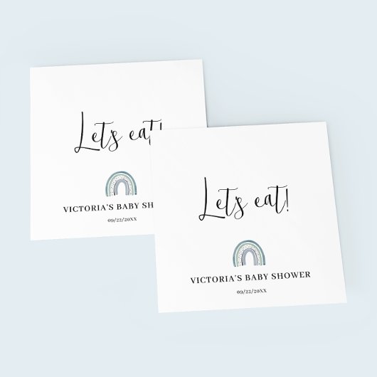 レインボーボーイベビーシャワー スタンダードカクテルナプキン